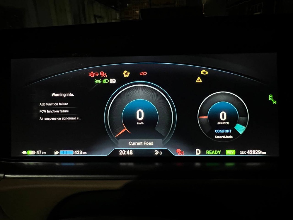 Ошибки на дисплее Voyah Free