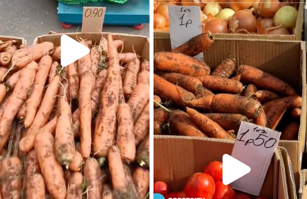 Цены на морковь на сельскохозяйственной ярмарке в Бресте. 