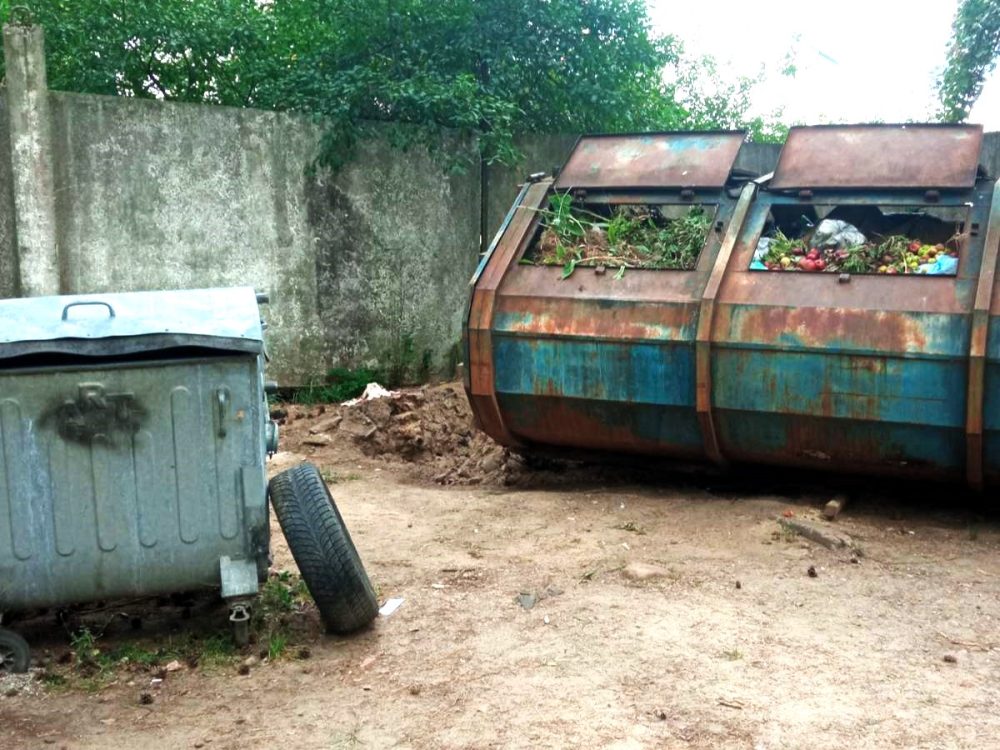 Контейнерная площадка в поселке Чисть Молодечненского района. Фото: kraj.by